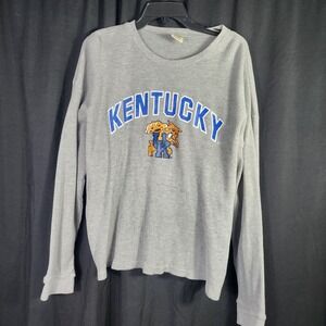 Vtg Big Ball Sport Mens Kentucky Wildcats Long Sleeve Thermal Shirt Top‎ X-Large